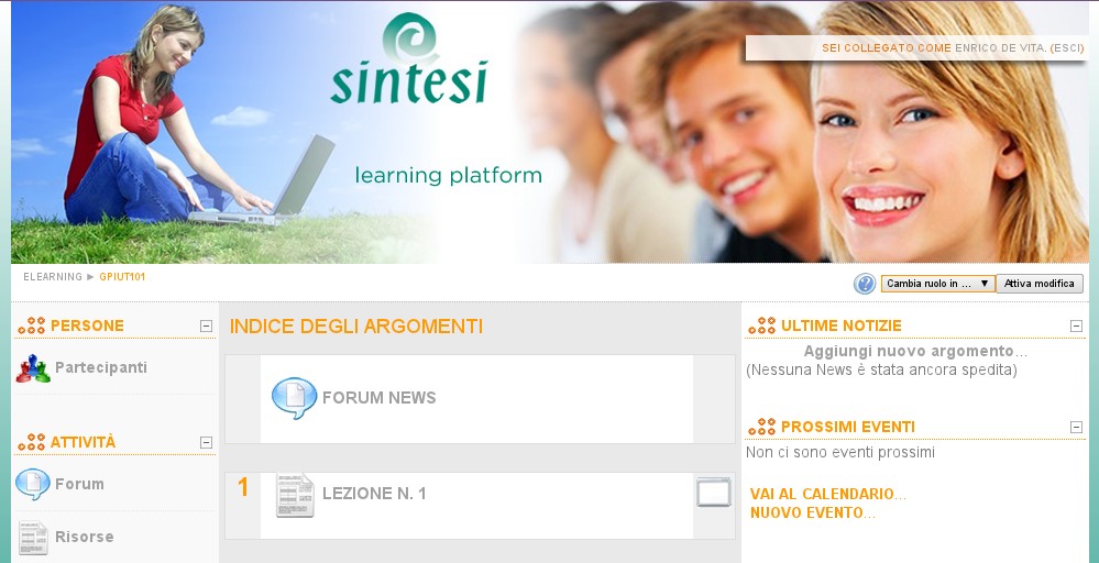 Elearning platform per Sintesi